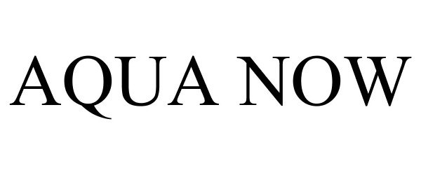 Trademark Logo AQUA NOW