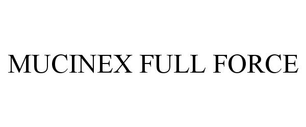 Trademark Logo MUCINEX FULL FORCE