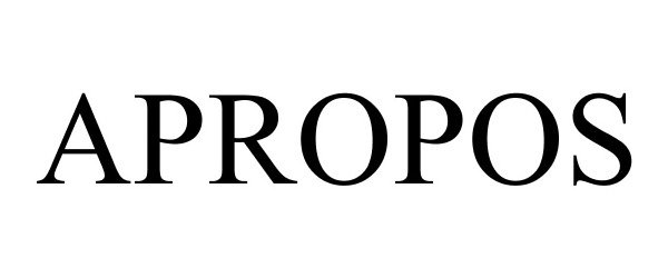 Trademark Logo APROPOS