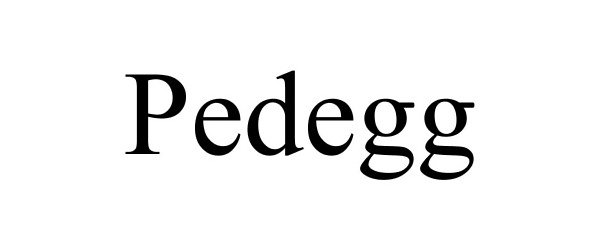 Trademark Logo PEDEGG
