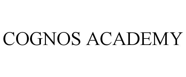 Trademark Logo COGNOS ACADEMY