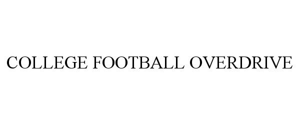  COLLEGE FOOTBALL OVERDRIVE