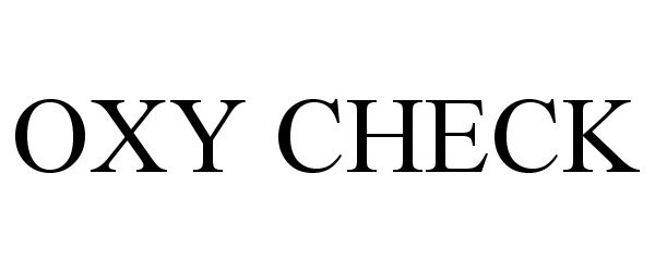 Trademark Logo OXY CHECK