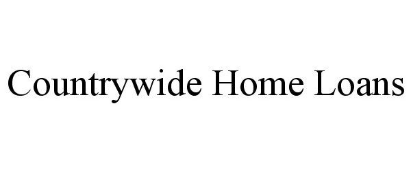  COUNTRYWIDE HOME LOANS