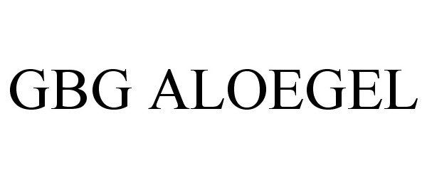 Trademark Logo GBG ALOEGEL