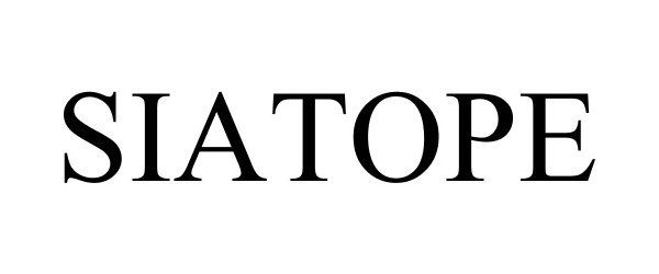 Trademark Logo SIATOPE