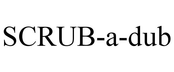 Trademark Logo SCRUB-A-DUB