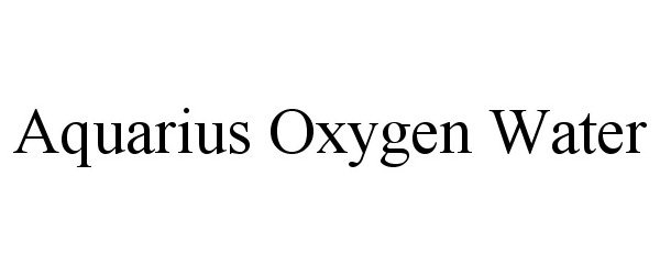  AQUARIUS OXYGEN WATER