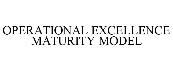  OPERATIONAL EXCELLENCE MATURITY MODEL