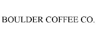 Trademark Logo BOULDER COFFEE CO.