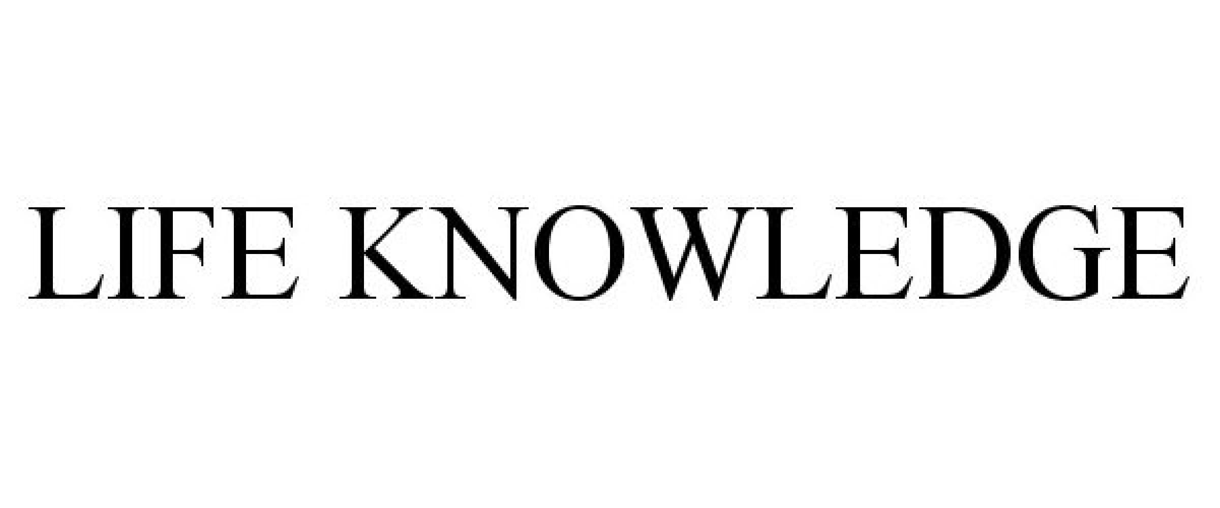 Trademark Logo LIFE KNOWLEDGE