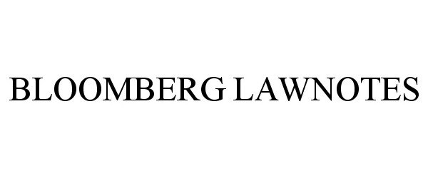  BLOOMBERG LAWNOTES