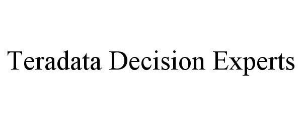  TERADATA DECISION EXPERTS