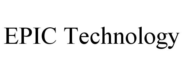 Trademark Logo EPIC TECHNOLOGY