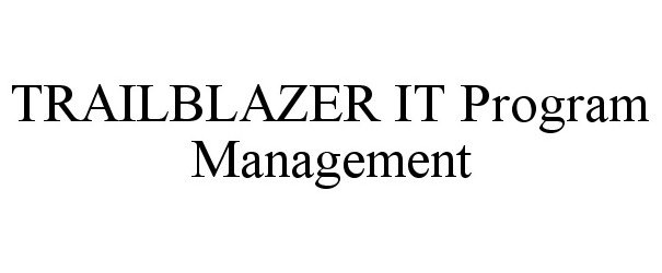  TRAILBLAZER IT PROGRAM MANAGEMENT