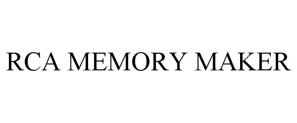  RCA MEMORY MAKER