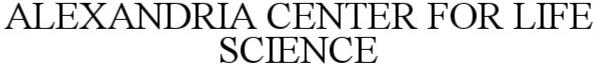 Trademark Logo ALEXANDRIA CENTER FOR LIFE SCIENCE