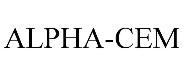 Trademark Logo ALPHA-CEM