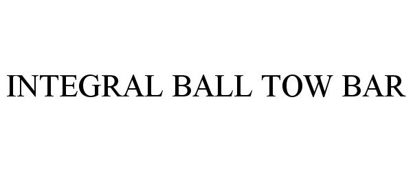  INTEGRAL BALL TOW BAR