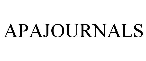 Trademark Logo APAJOURNALS