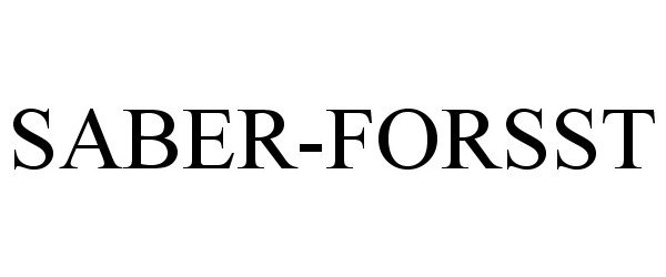 Trademark Logo SABER-FORSST