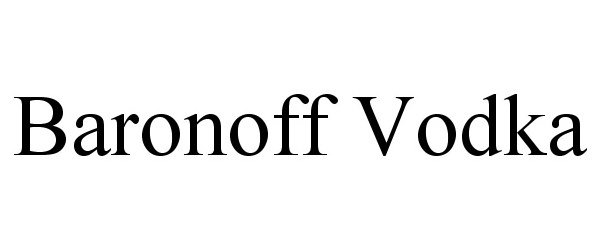 Trademark Logo BARONOFF VODKA