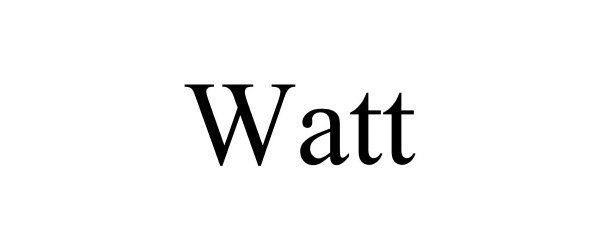 Trademark Logo WATT