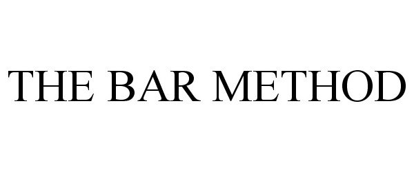 THE BAR METHOD