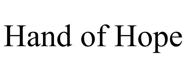 Trademark Logo HAND OF HOPE