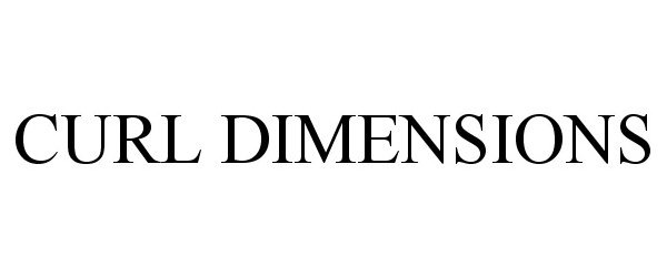Trademark Logo CURL DIMENSIONS