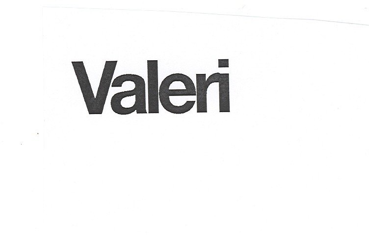 Trademark Logo VALERI