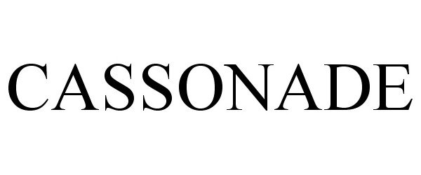 Trademark Logo CASSONADE
