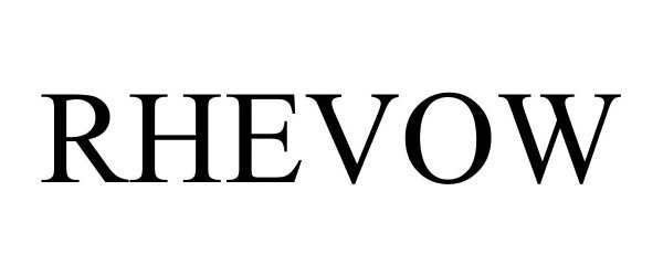 Trademark Logo RHEVOW