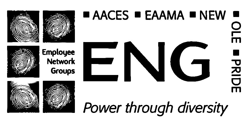 Trademark Logo ENG EMPLOYEE NETWORK GROUPS POWER THROUGH DIVERSITY AACES EAAMA NEW OLE PRIDE