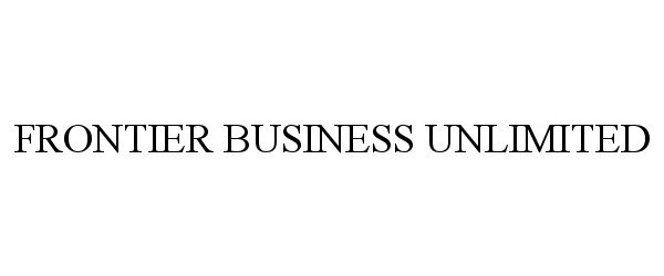 Trademark Logo FRONTIER BUSINESS UNLIMITED