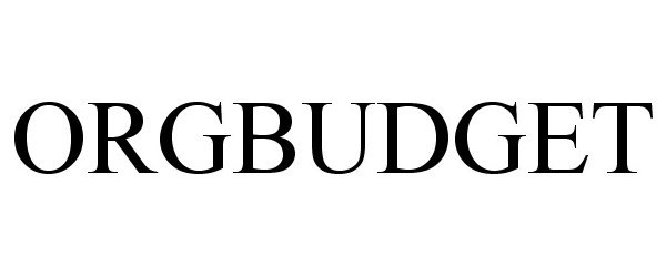 Trademark Logo ORGBUDGET