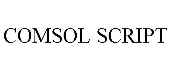  COMSOL SCRIPT