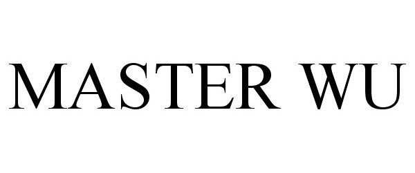 Trademark Logo MASTER WU