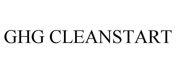 Trademark Logo GHG CLEANSTART