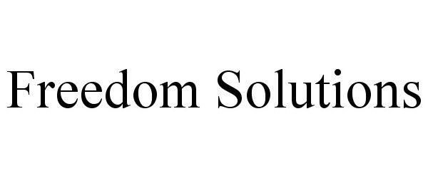 Trademark Logo FREEDOM SOLUTIONS