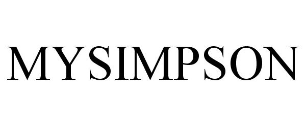 Trademark Logo MYSIMPSON