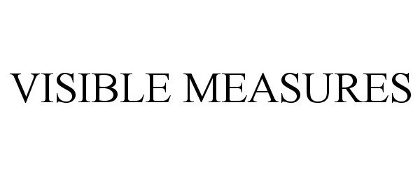 Trademark Logo VISIBLE MEASURES
