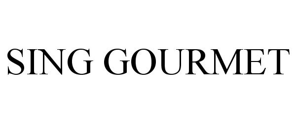 Trademark Logo SING GOURMET