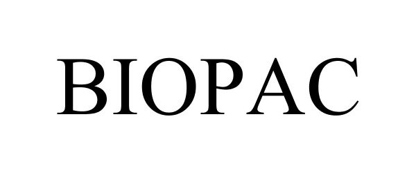 Trademark Logo BIOPAC