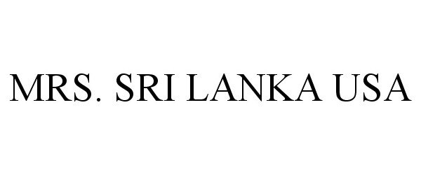 Trademark Logo MRS. SRI LANKA USA