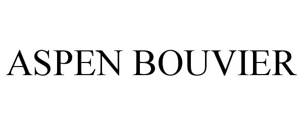 Trademark Logo ASPEN BOUVIER