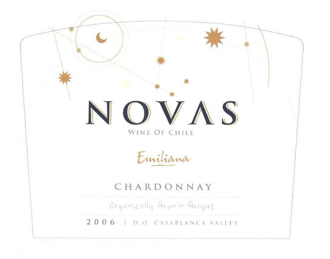 Trademark Logo NOVAS EMILIANA WINE OF CHILE CHARDONNAY ORGANICALLY GROWN GRAPES 2006