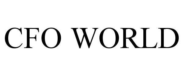 Trademark Logo CFO WORLD