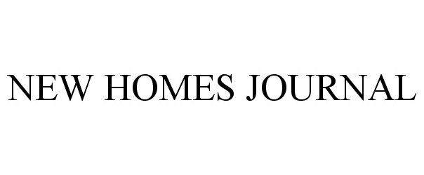  NEW HOMES JOURNAL