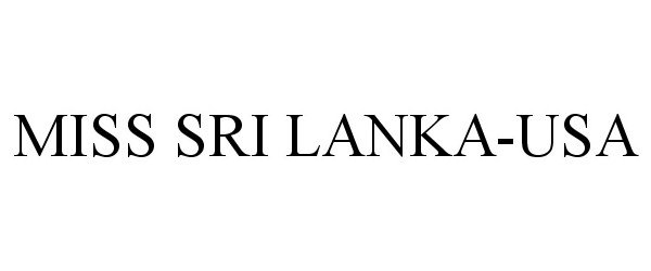 Trademark Logo MISS SRI LANKA-USA